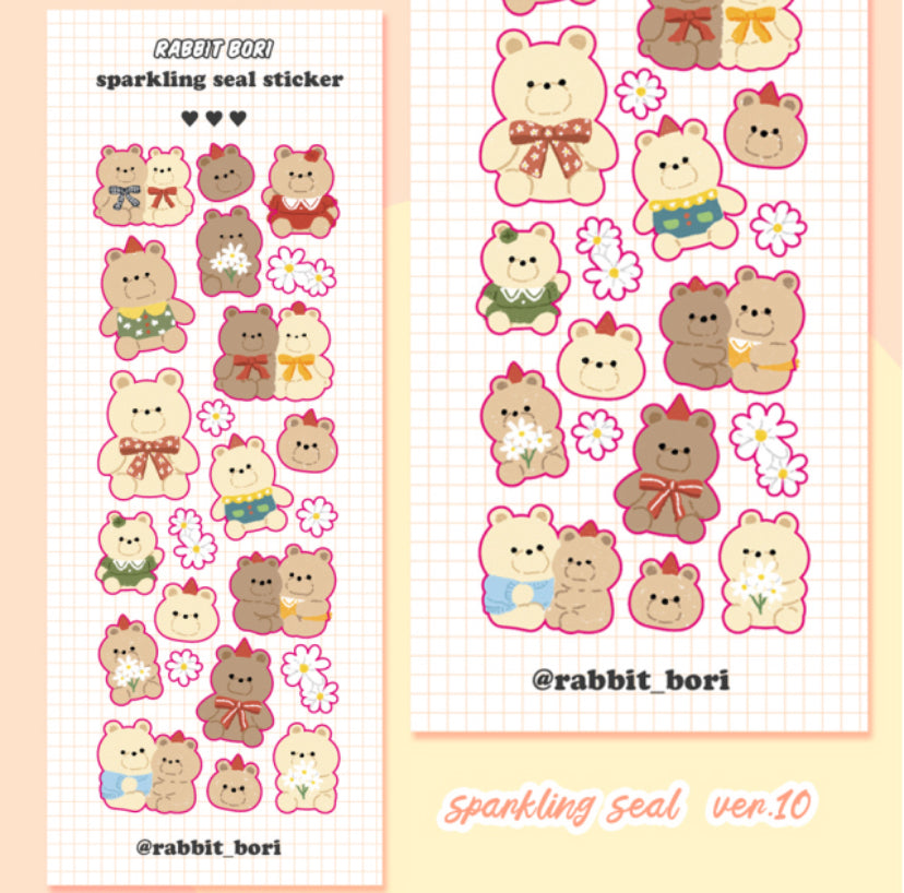 Teddies sticker sheet