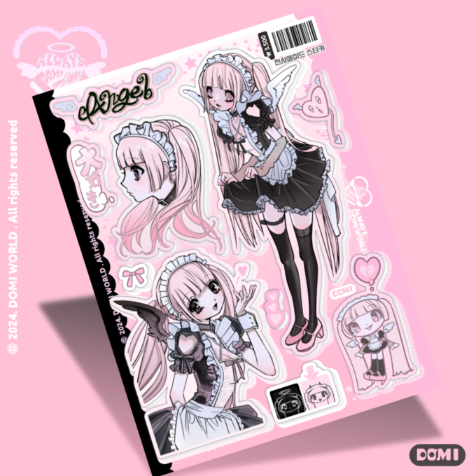 Angel maid sticker sheet