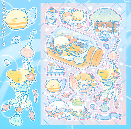 Shell craft sticker sheet