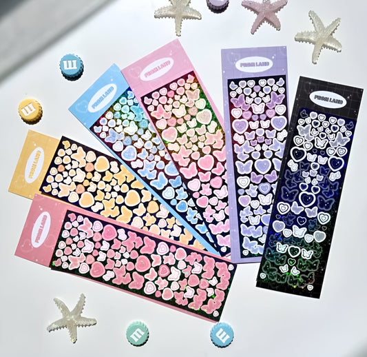 Sparkly butterfly deco sticker sheet