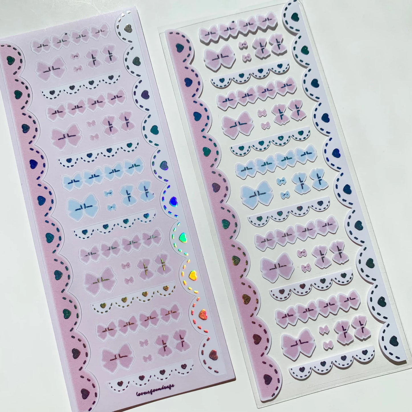 Bows and laces sticker sheet