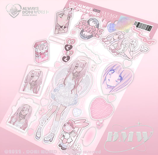 Savage angel sticker sheet