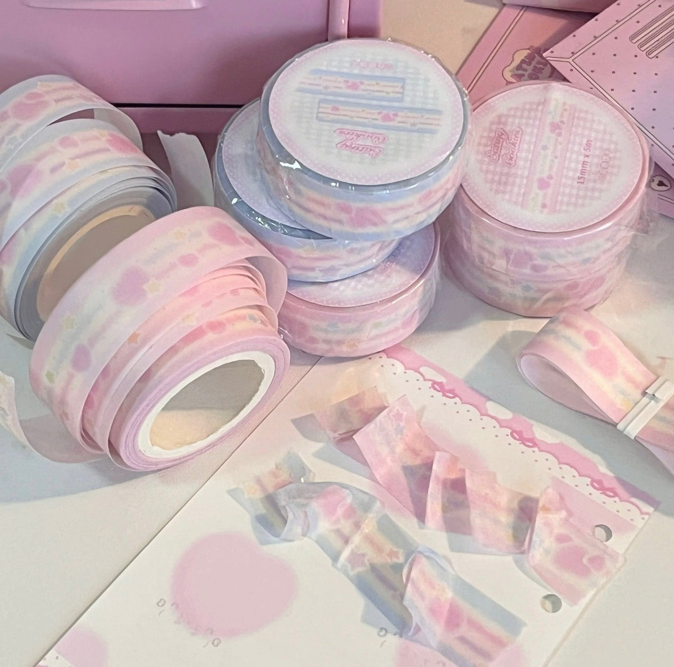 Cream hearts washi tape
