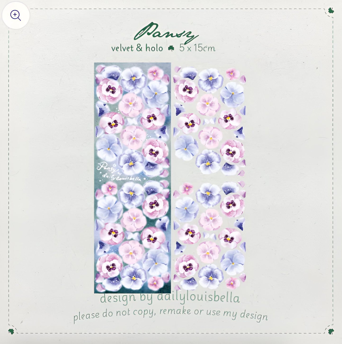 Pansy sticker sheet