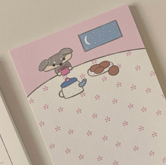 Tea time memo pad