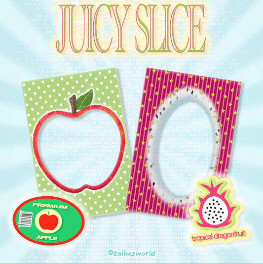 Juicy slice photo card holder set