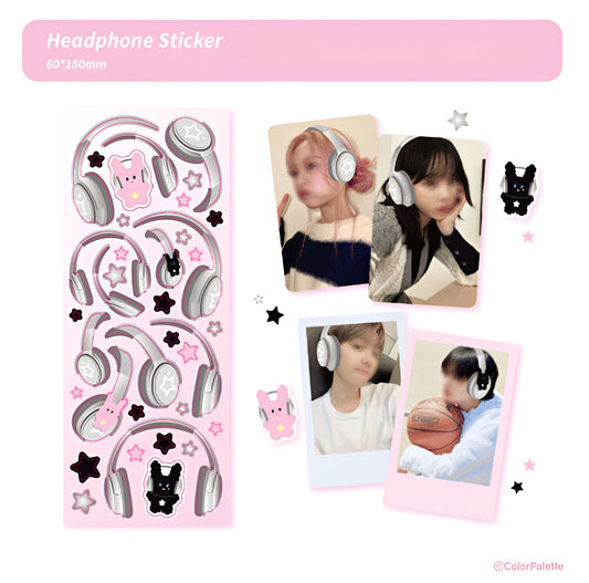 Headphone sticker sheet