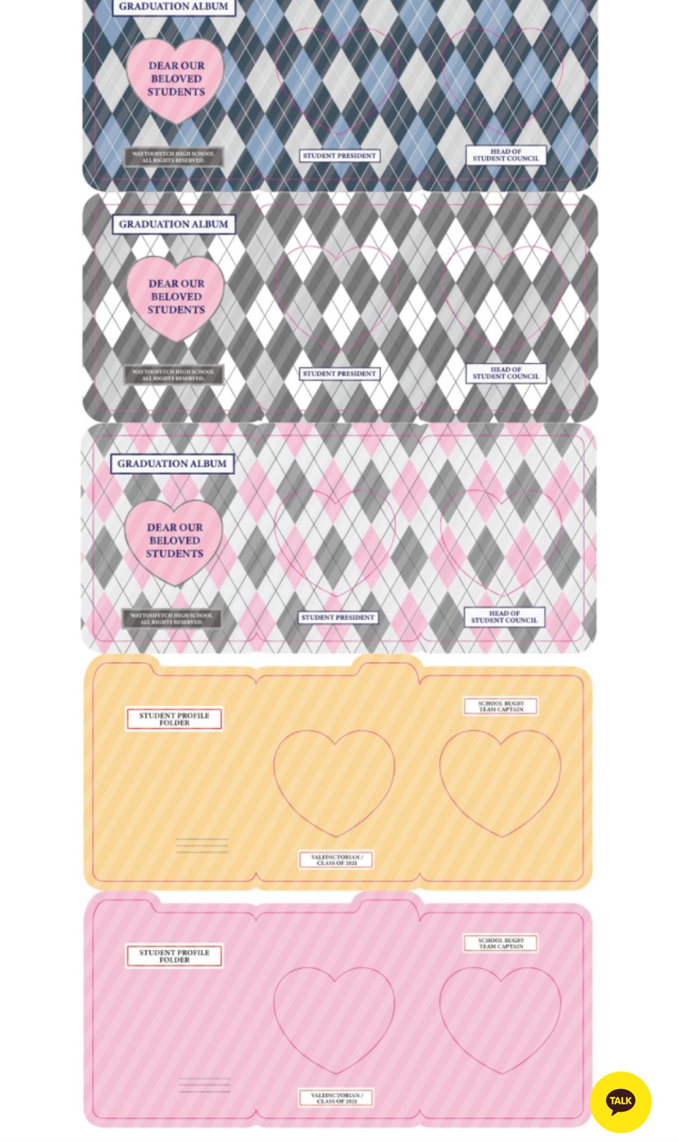 Plaid folding book sticker sheet