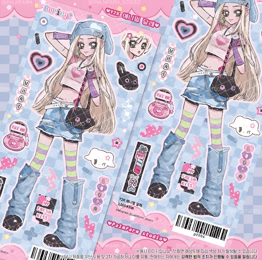 Skater girls sticker sheets