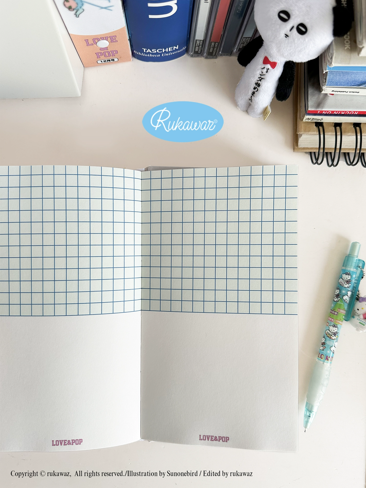 Love pop thin hardback notebook journal