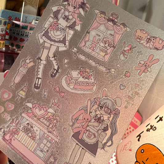 Dark maid sticker sheet