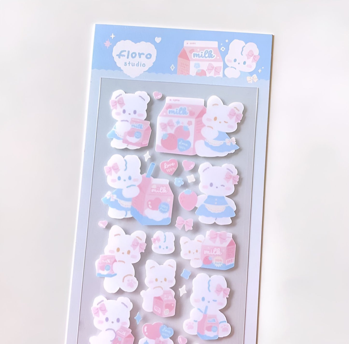 Milk carton sticker sheet