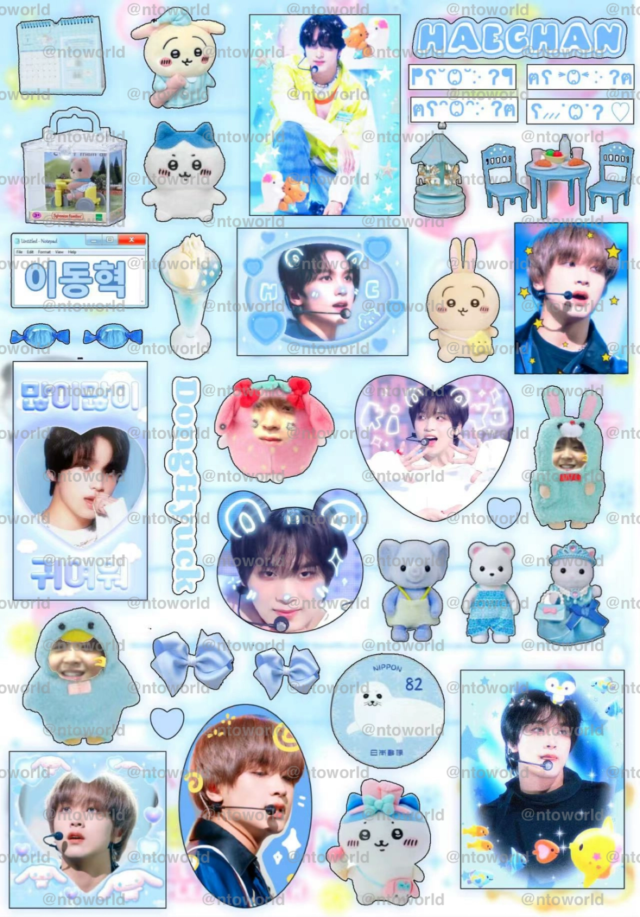 Haechan sparkly sticker sheet
