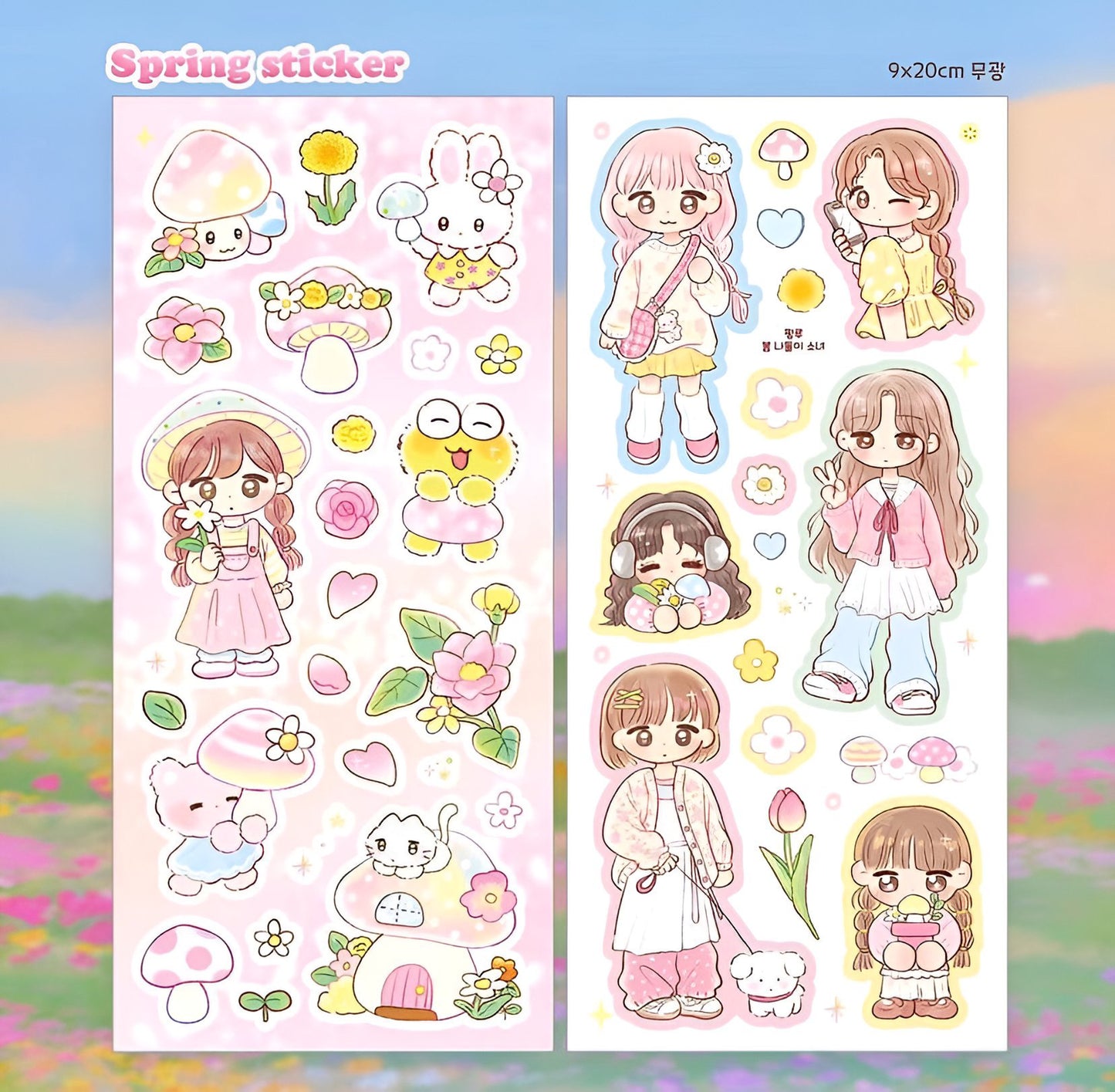 Spring girls sticker sheets