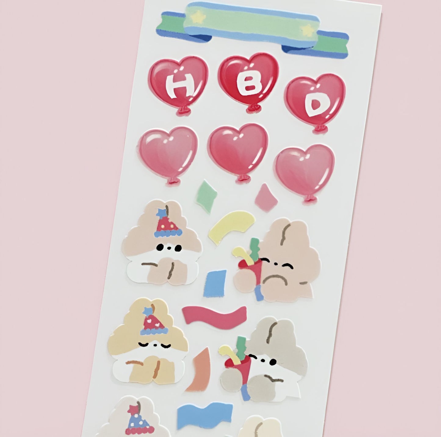 Birthday party sticker sheet