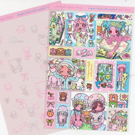 Cutie sleepover sticker sheet