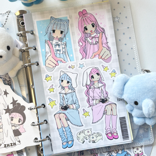 Comic slice sticker sheet