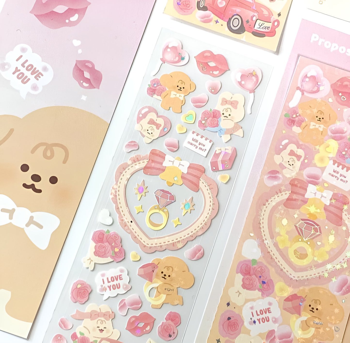 Heart ring sticker sheet