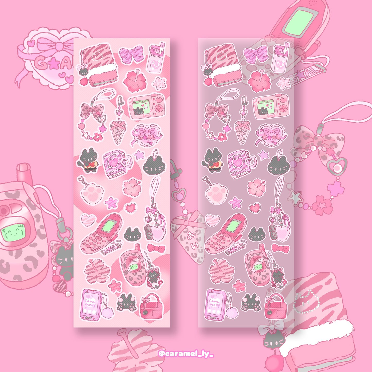 Gyaru cats sticker sheet