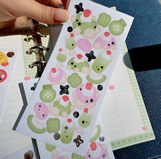 Melon turtle sticker sheet