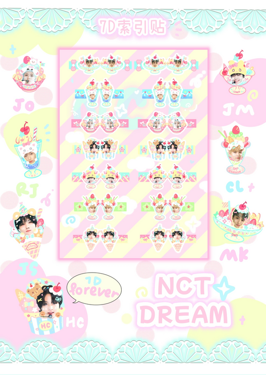 NCT dream group sticker sheet