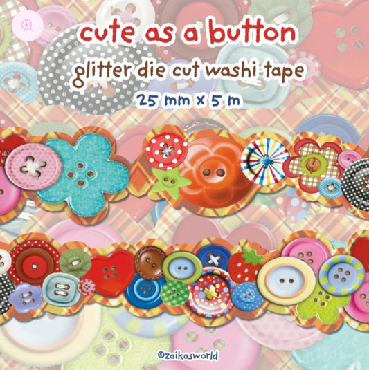 Cute as a button washi tape