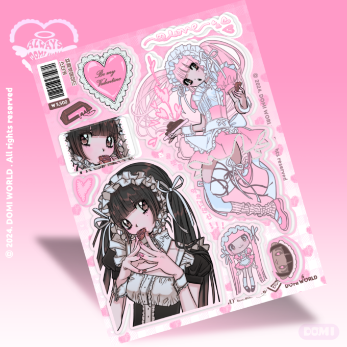 Chocolate maid sticker sheet