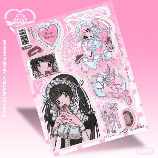 Chocolate maid sticker sheet