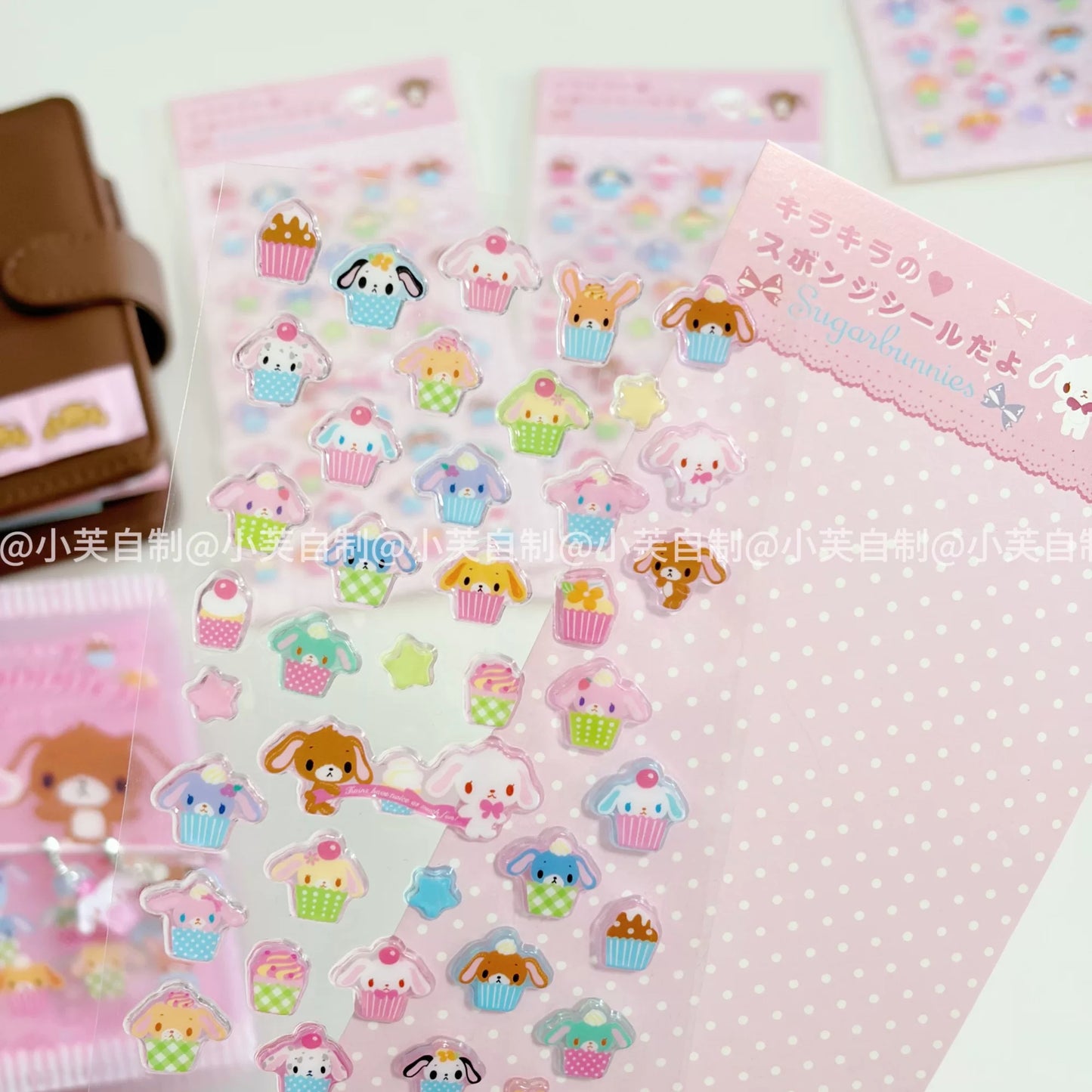Resin sugar bunny sticker sheet