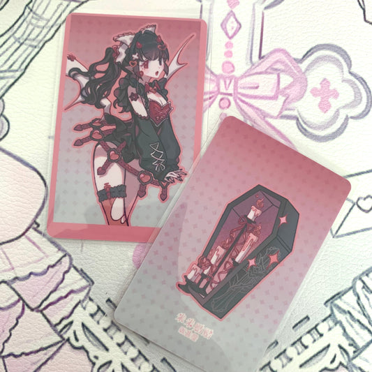 Vampire girl photo card