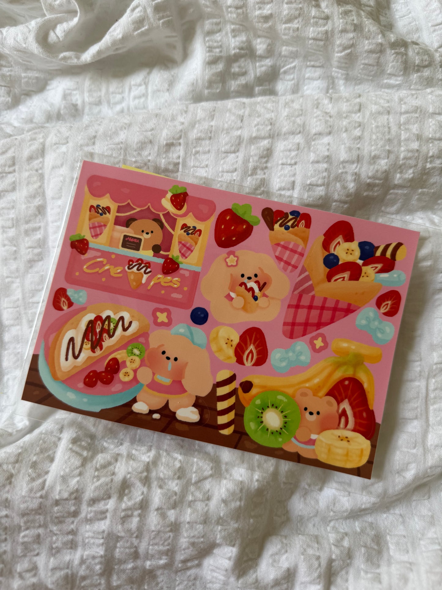 Fruit pancake sticker sheet