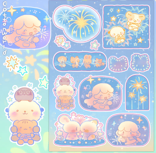 Firework memories sticker sheet