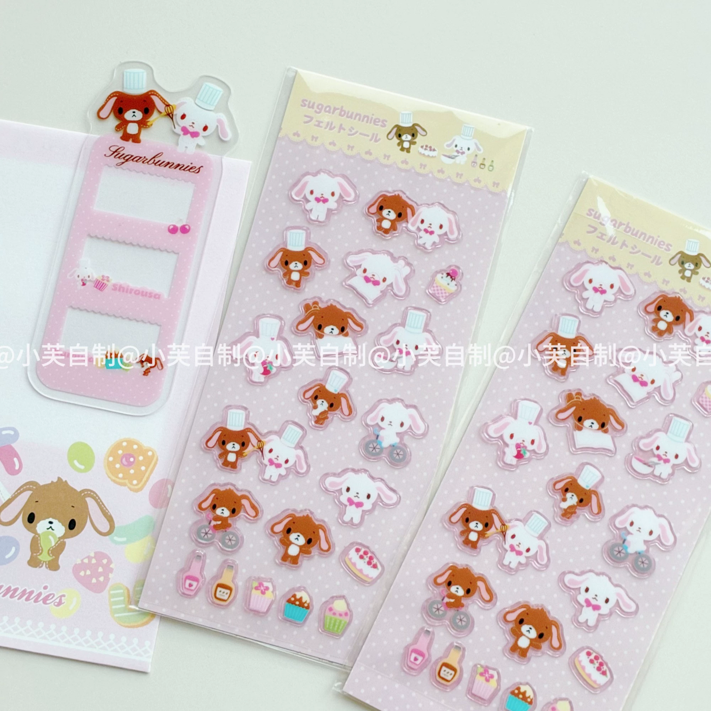 PREORDER Felt sugar bunnies sticker sheet