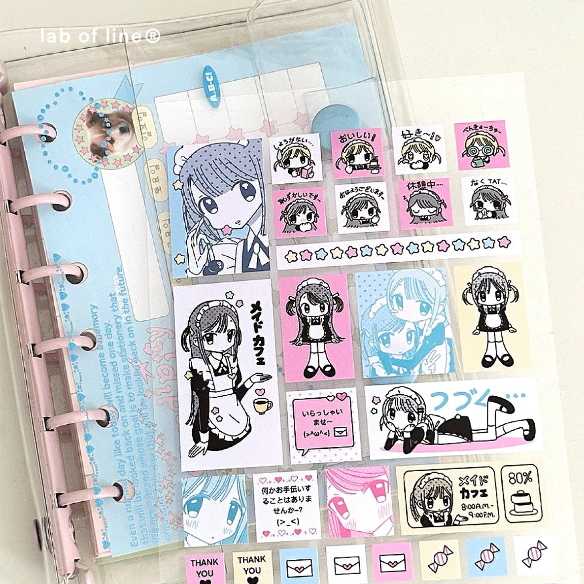 Maid labels sticker sheet