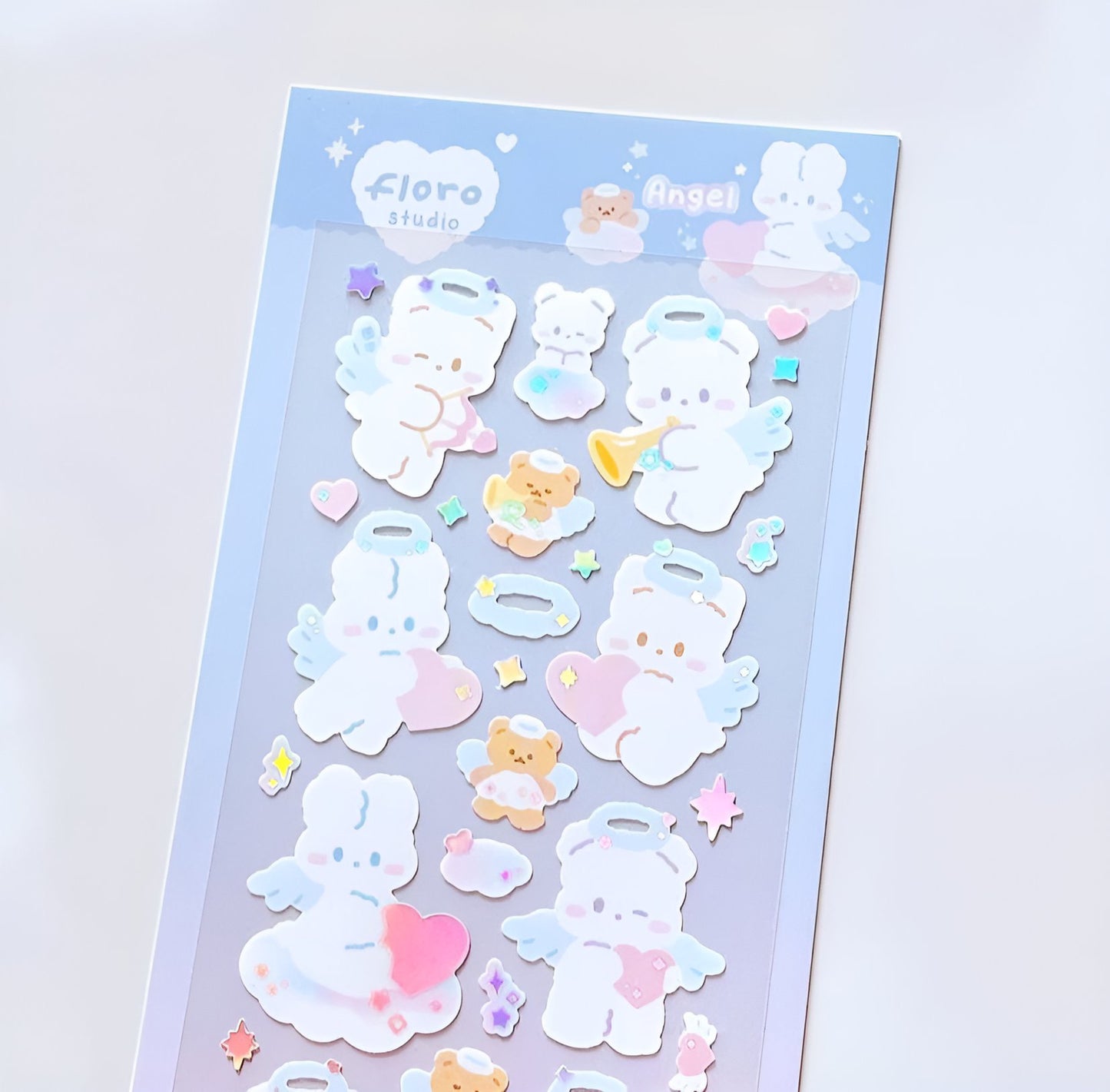 Floating angels sticker sheet