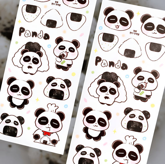 Panda sticker sheet