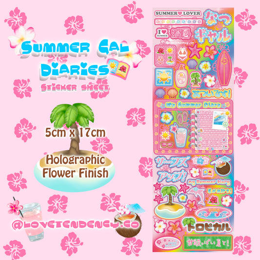 Summer gal diaries sticker sheet