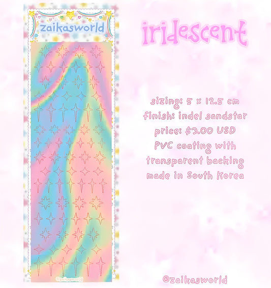 Starstellar iridescent sticker sheet