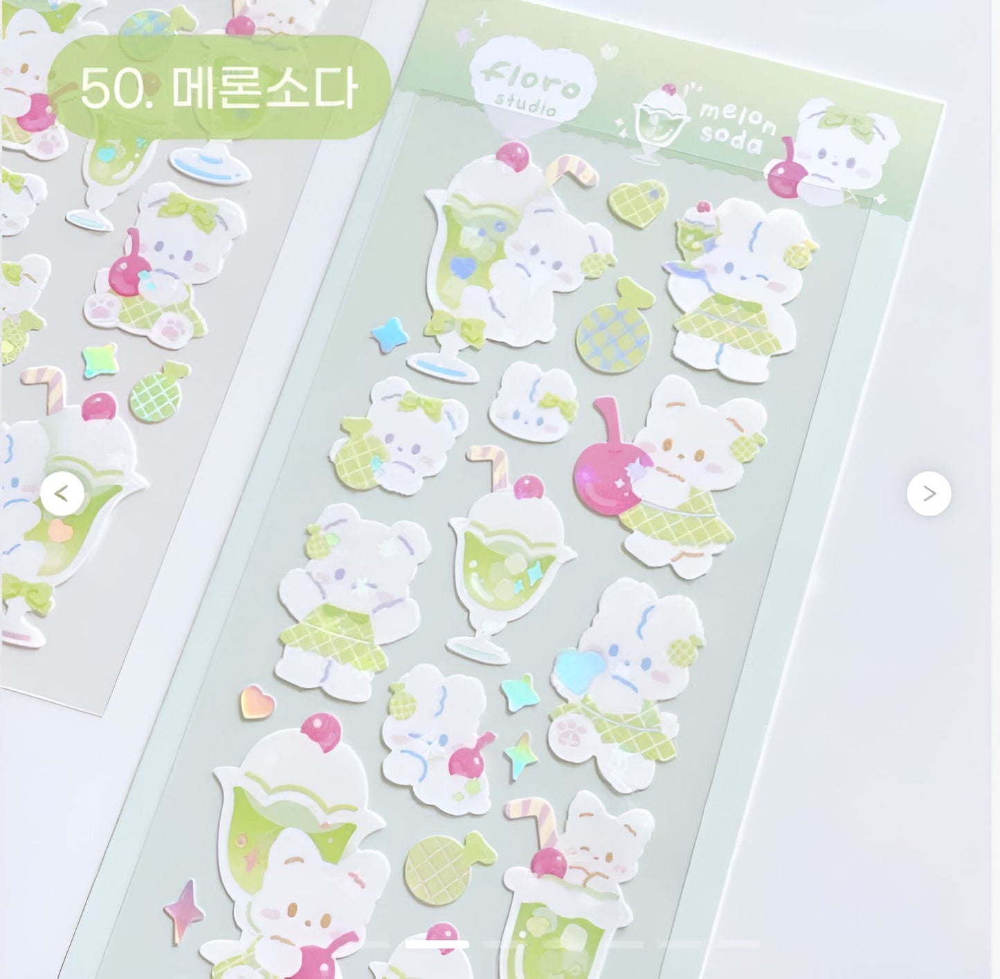 Melon soda sticker sheet