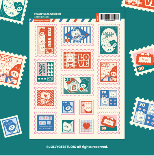 Stamp seal sticker sheet