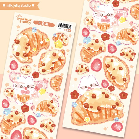 Croissant sticker sheet