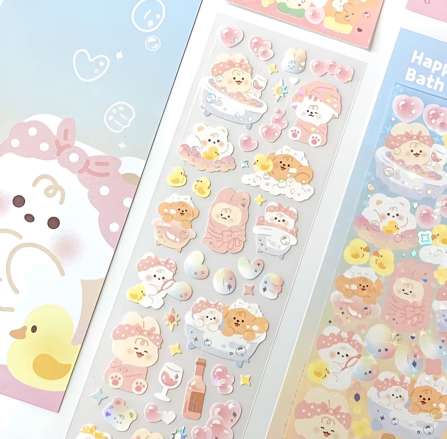 Bubble bath sticker sheet