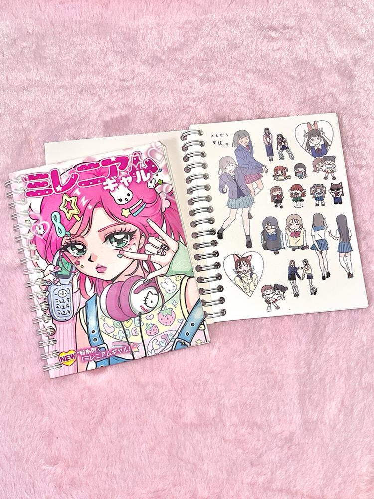 Kawaii girls sticker collecting book