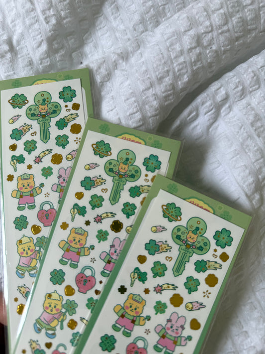 Clover keys sticker sheet