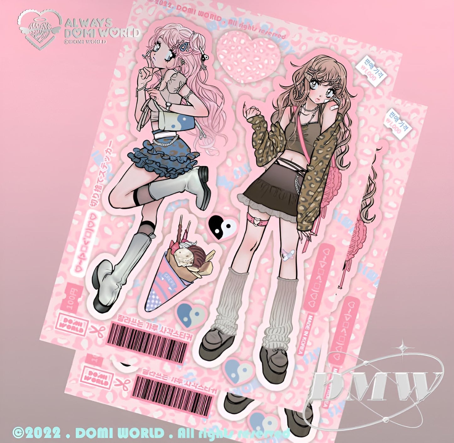 Gyaru girls sticker sheet