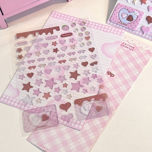 3D resin deco sticker sheet