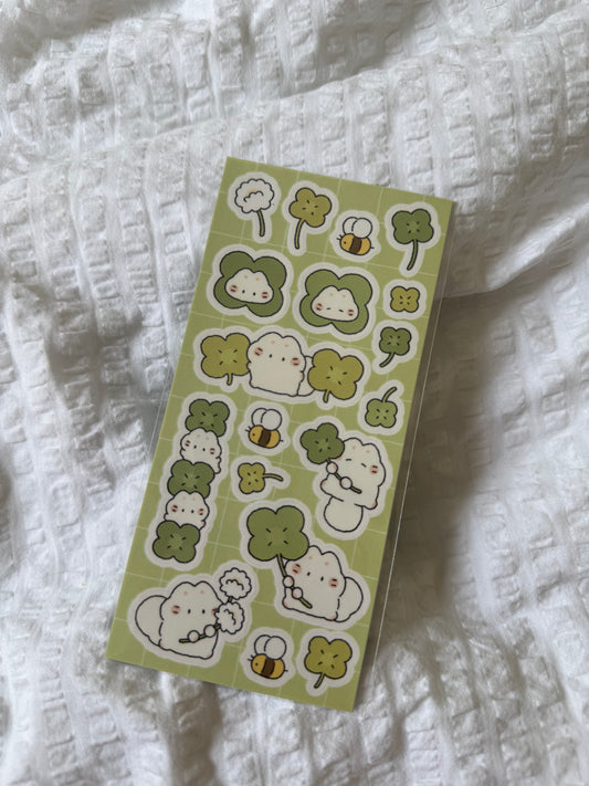 Clover cats sticker sheet