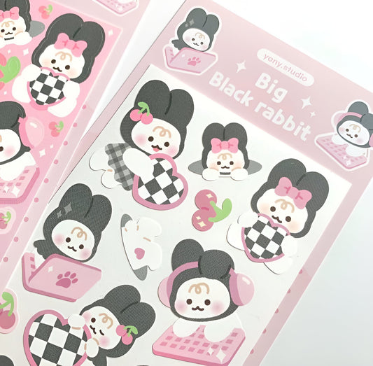 Patterned hearts sticker sheet