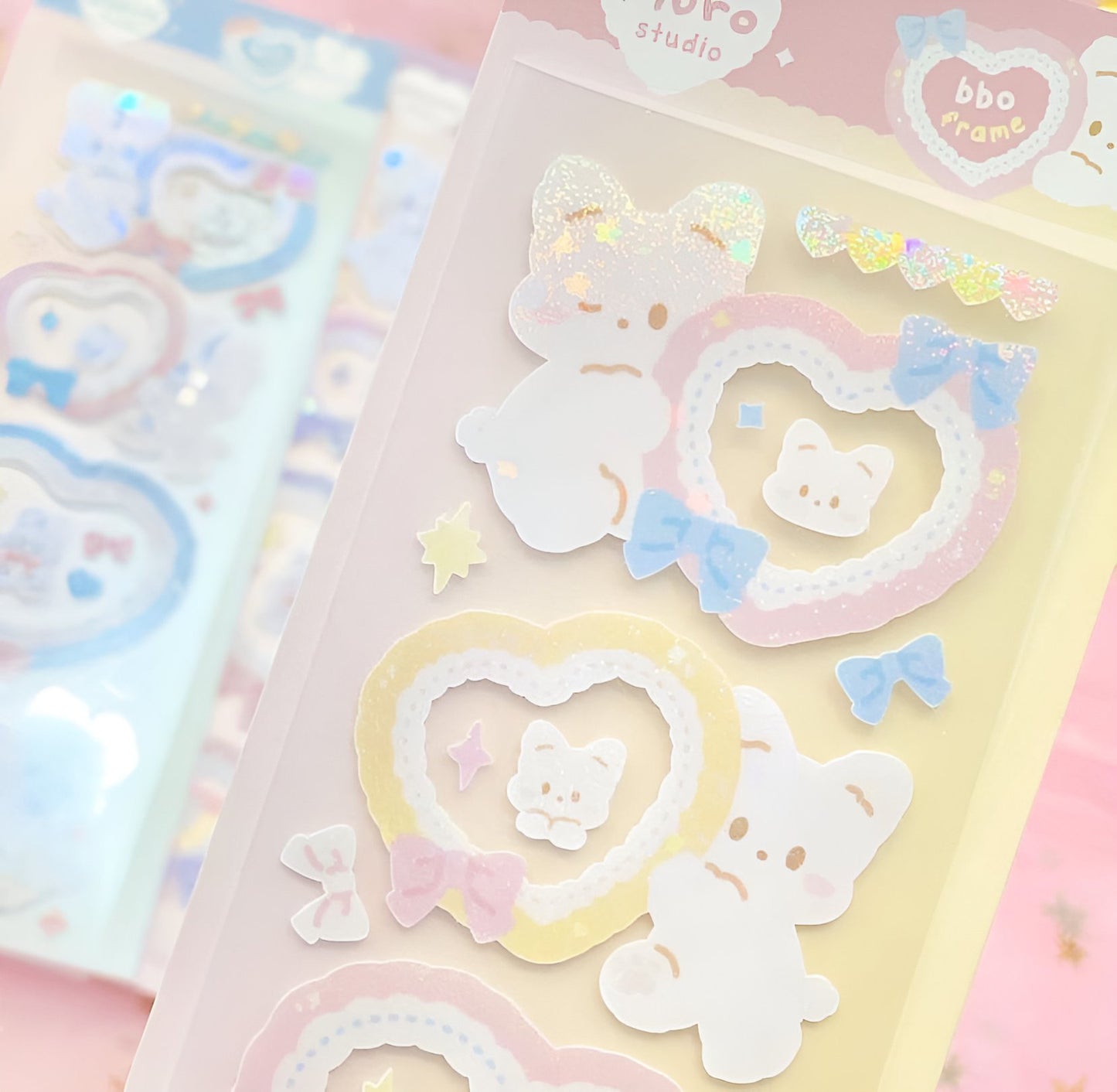 Heart frames sticker sheets