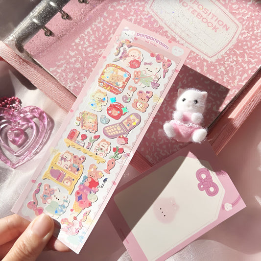 Pink life sticker sheet